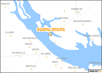 map of Adams Landing