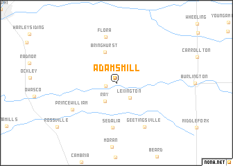 map of Adams Mill