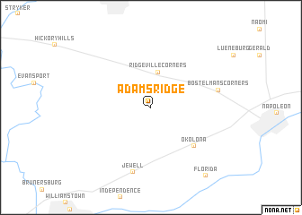 map of Adams Ridge