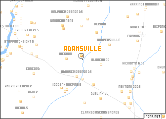 map of Adamsville