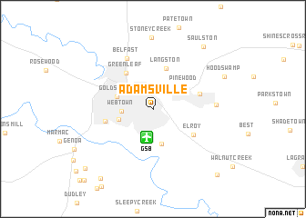 map of Adamsville