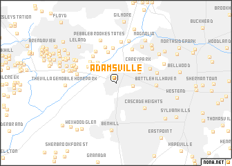 map of Adamsville