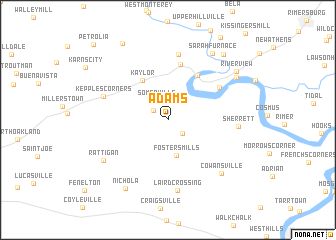 map of Adams