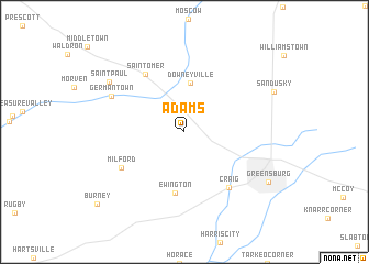 map of Adams