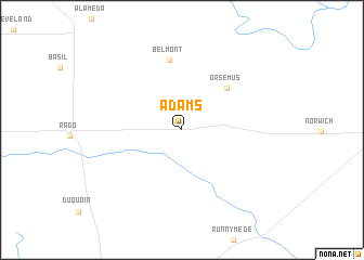 map of Adams