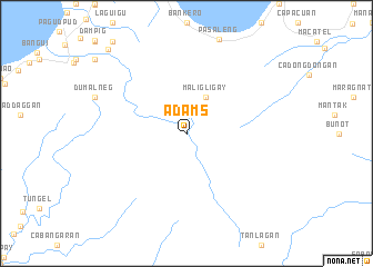 map of Adams
