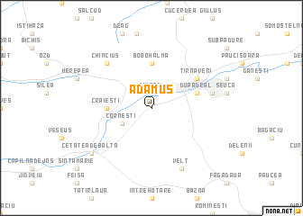 map of Adămuş