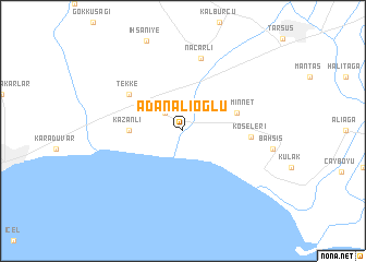 map of Adanalıoğlu