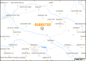 map of Adbaston