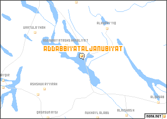 map of Aḑ Ḑabbīyāt al Janūbīyāt