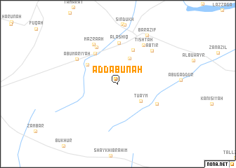 map of Ad Dabūnah