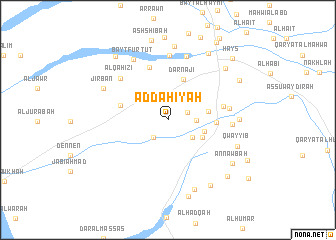 map of Aḑ Ḑāḩiyah
