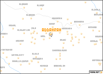 map of Aḑ Ḑahrah