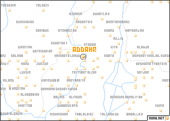 map of Aḑ Ḑahr