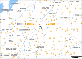 map of Adda Shaikh Wāhan