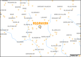 map of Aḑ Ḑawkah