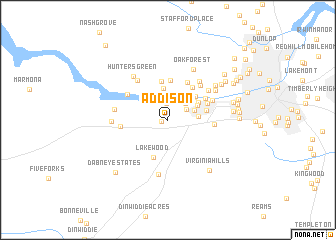 map of Addison