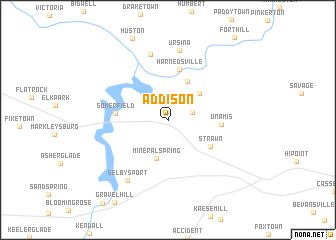 map of Addison