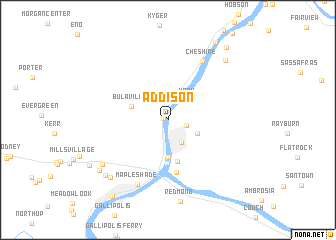 map of Addison