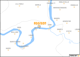 map of Addison
