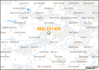 map of Addlestone