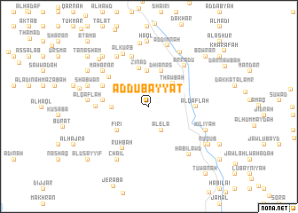 map of Aḑ Ḑubayyāt