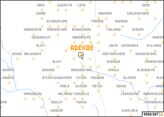 map of Adékoé