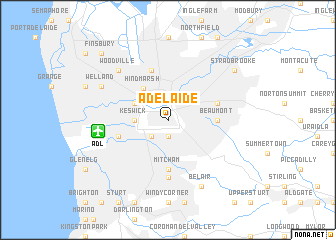 map of Adelaide