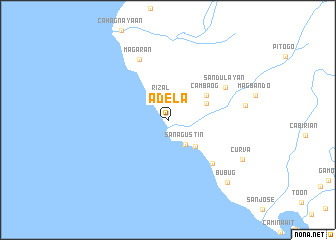 map of Adela