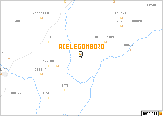 map of Ādēlē Gomboro