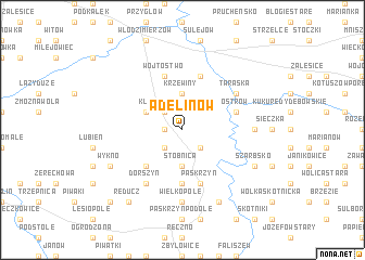 map of Adelinów