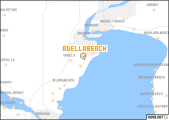 map of Adella Beach