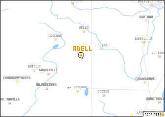 map of Adell