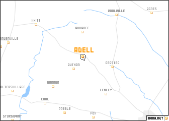 map of Adell