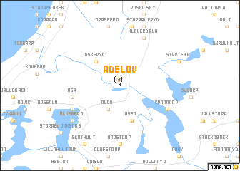 map of Adelöv