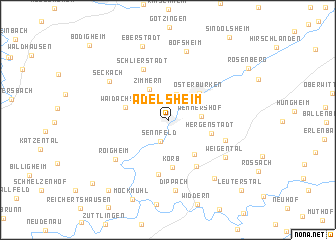 map of Adelsheim