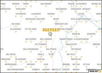 map of Adensen