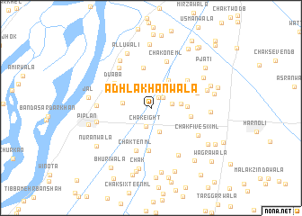map of Adhlakhānwāla