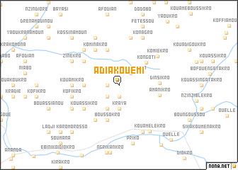 map of Adiakouémi