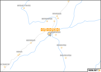 map of Adiaoukoi