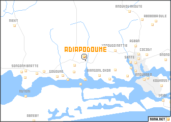 map of Adiapo-Doumé