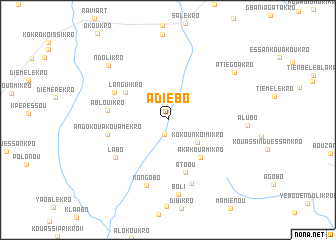 map of Adiébo