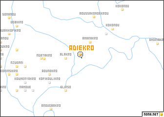 map of Adiékro