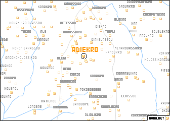 map of Adiékro