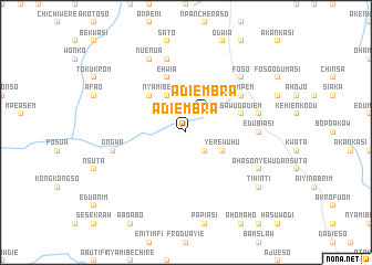 map of Adiembra