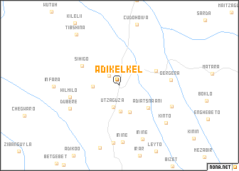 map of Ādī Kʼelkʼel