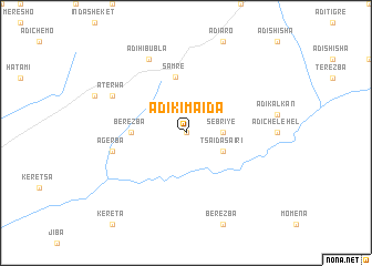 map of Ādī Kʼima‘ida