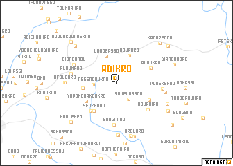 map of Adikro