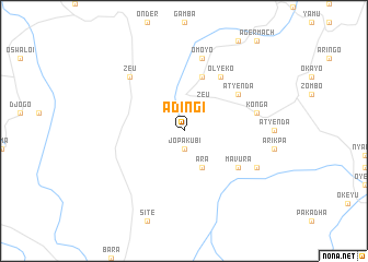 map of Adingi