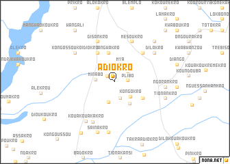 map of Adiokro